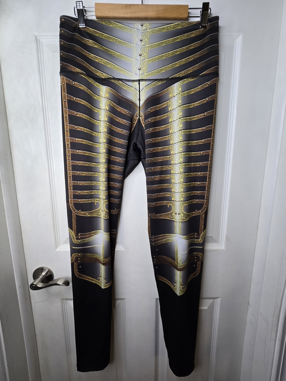 Lorica Clothing Armor Leggings XL High Waisted Medieval Cosplay Gold Black USA